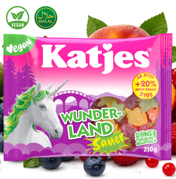 Katjes - Wunderland Sauer VEGAN HALAL 210g